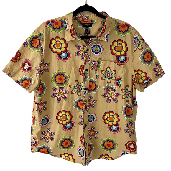 Forever 21 Other - Forever 21 Groovy Flower Button Up